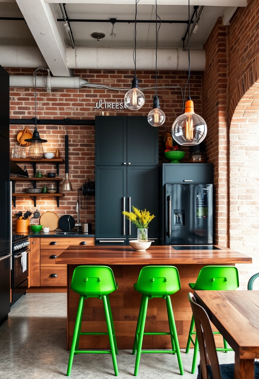green and black kitchen ideas 6