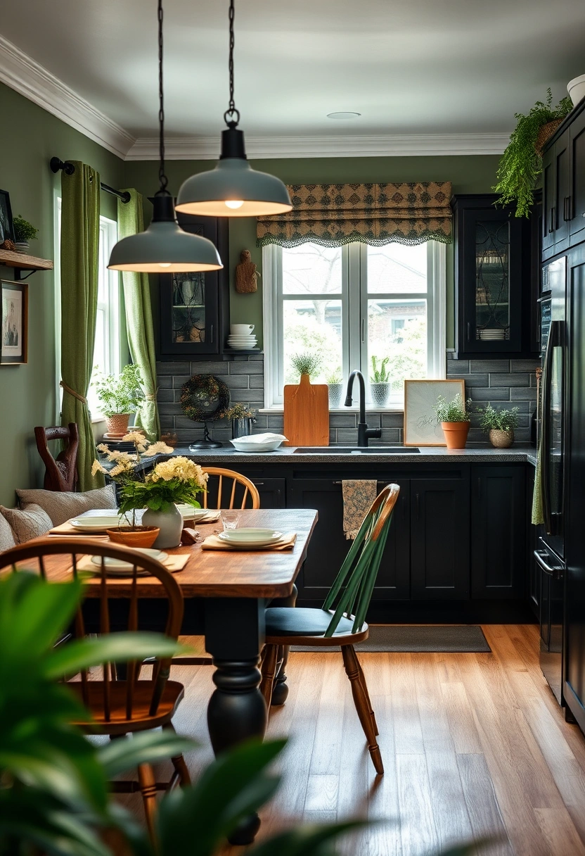 green and black kitchen ideas 8