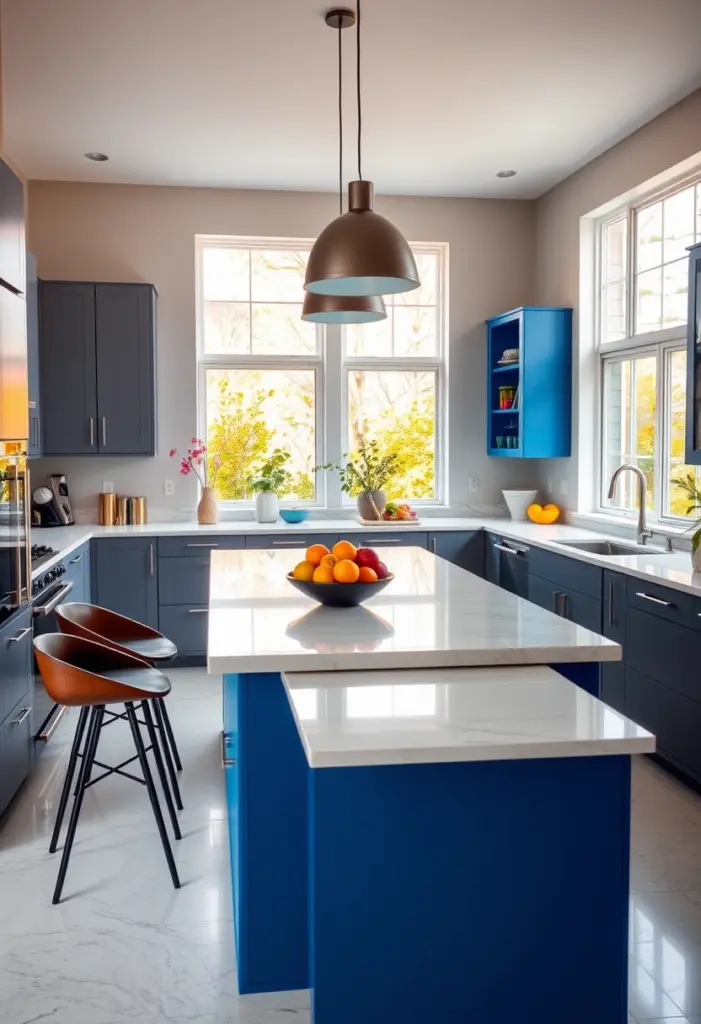 grey and blue kitchen ideas 1