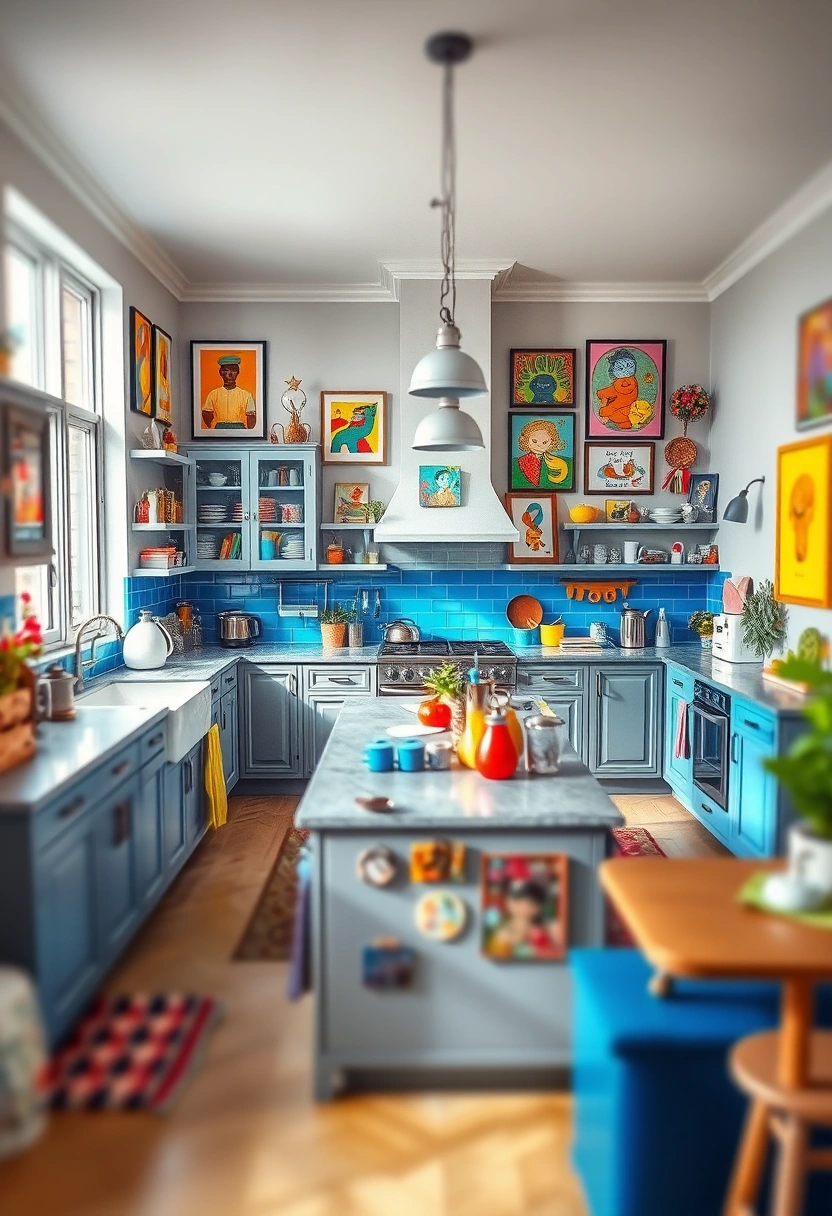 grey and blue kitchen ideas 11