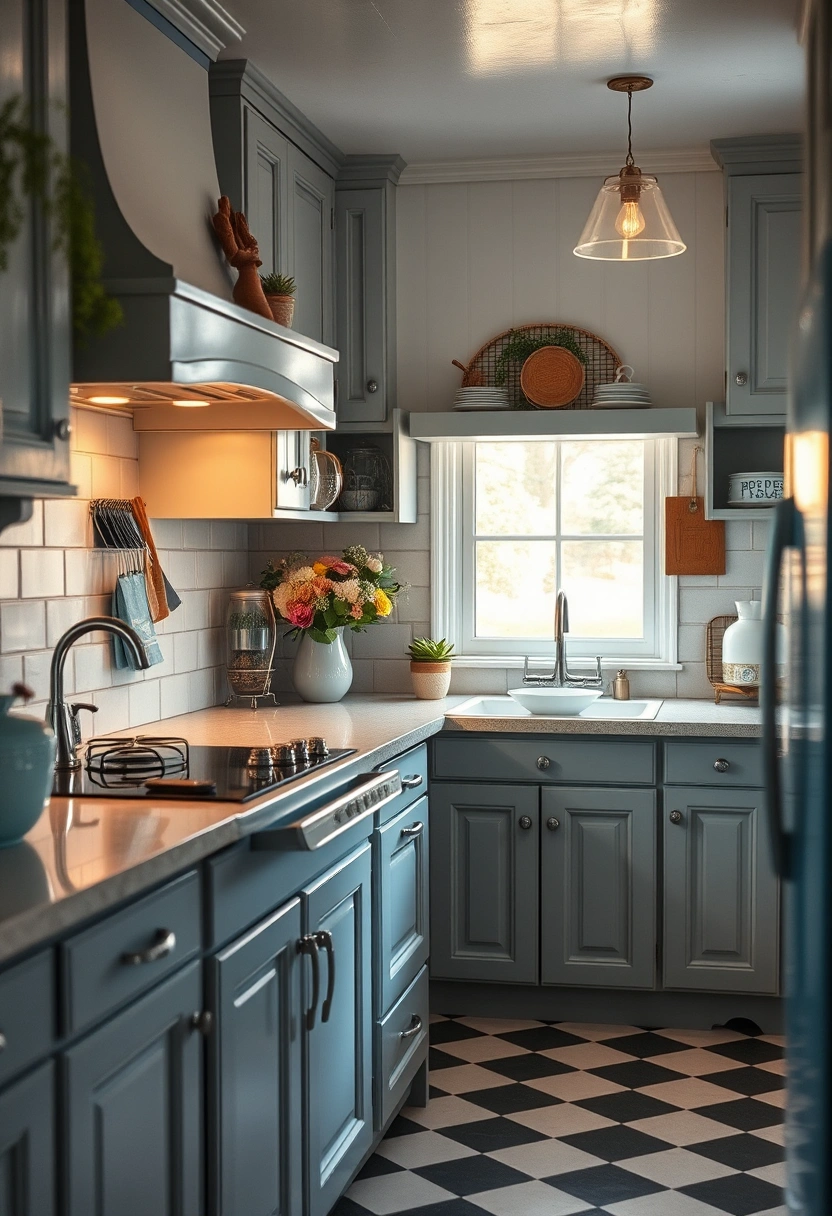 grey and blue kitchen ideas 16