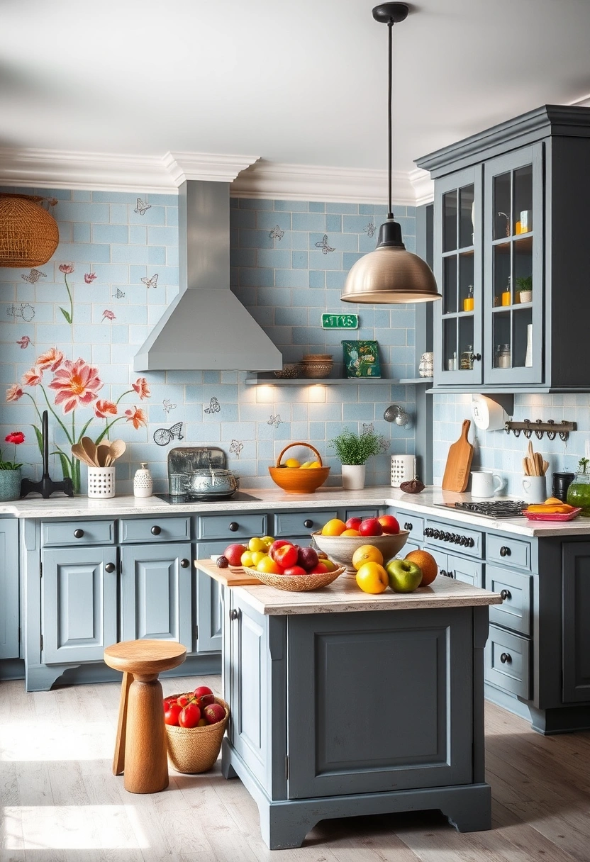 grey and blue kitchen ideas 9
