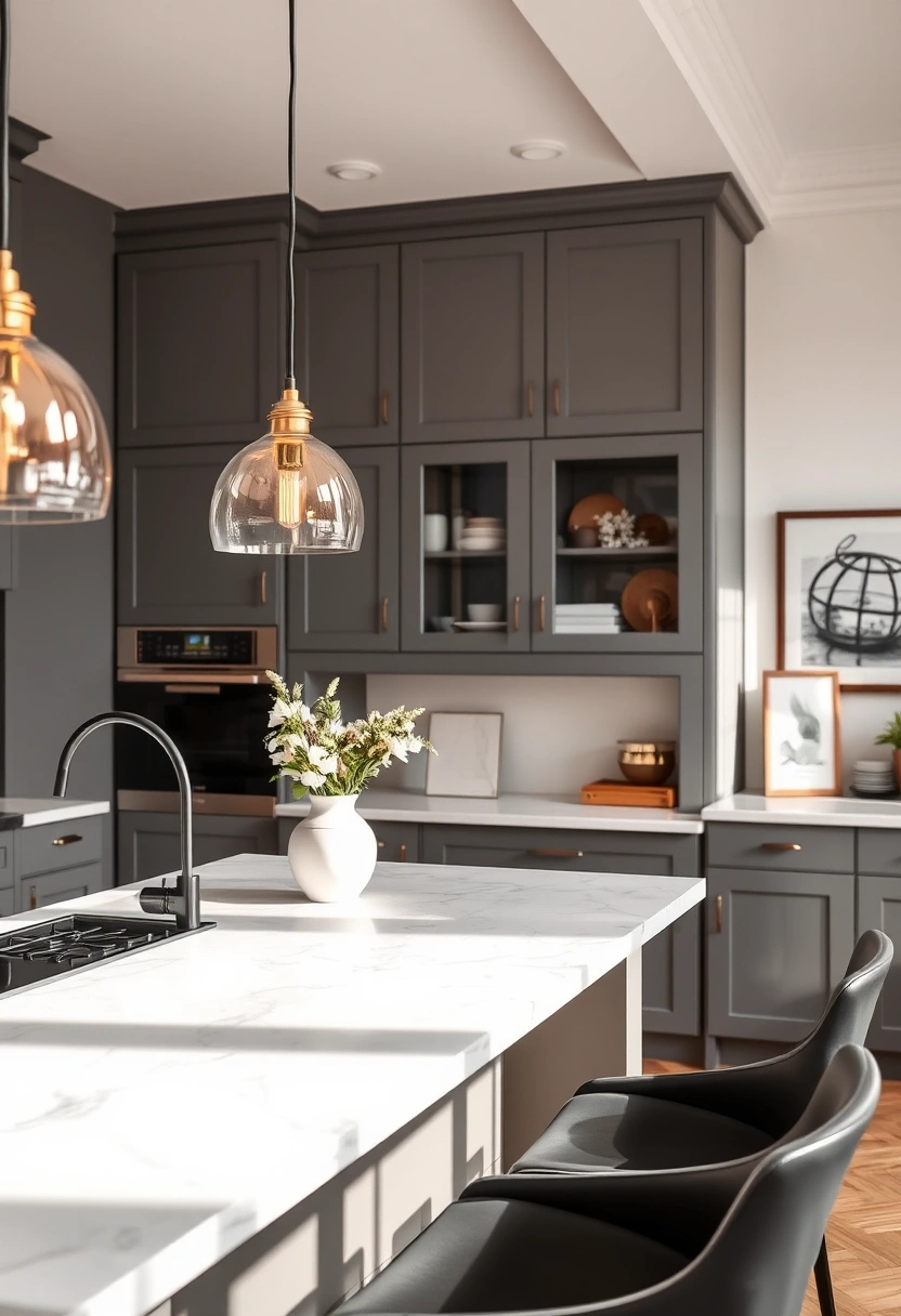 grey kitchen cabinets ideas 14