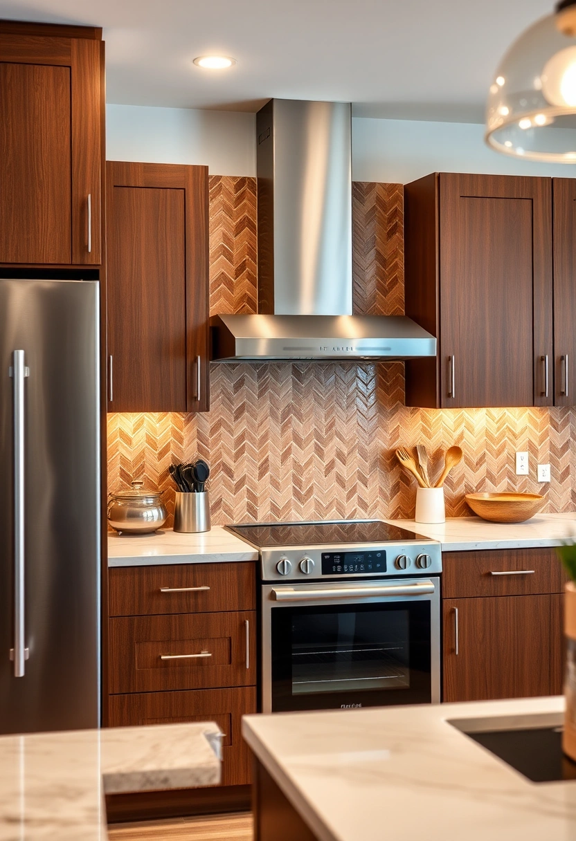 kitchen backsplash ideas brown cabinets 1