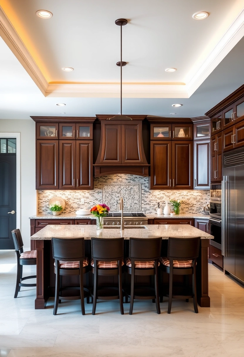 kitchen backsplash ideas brown cabinets 11
