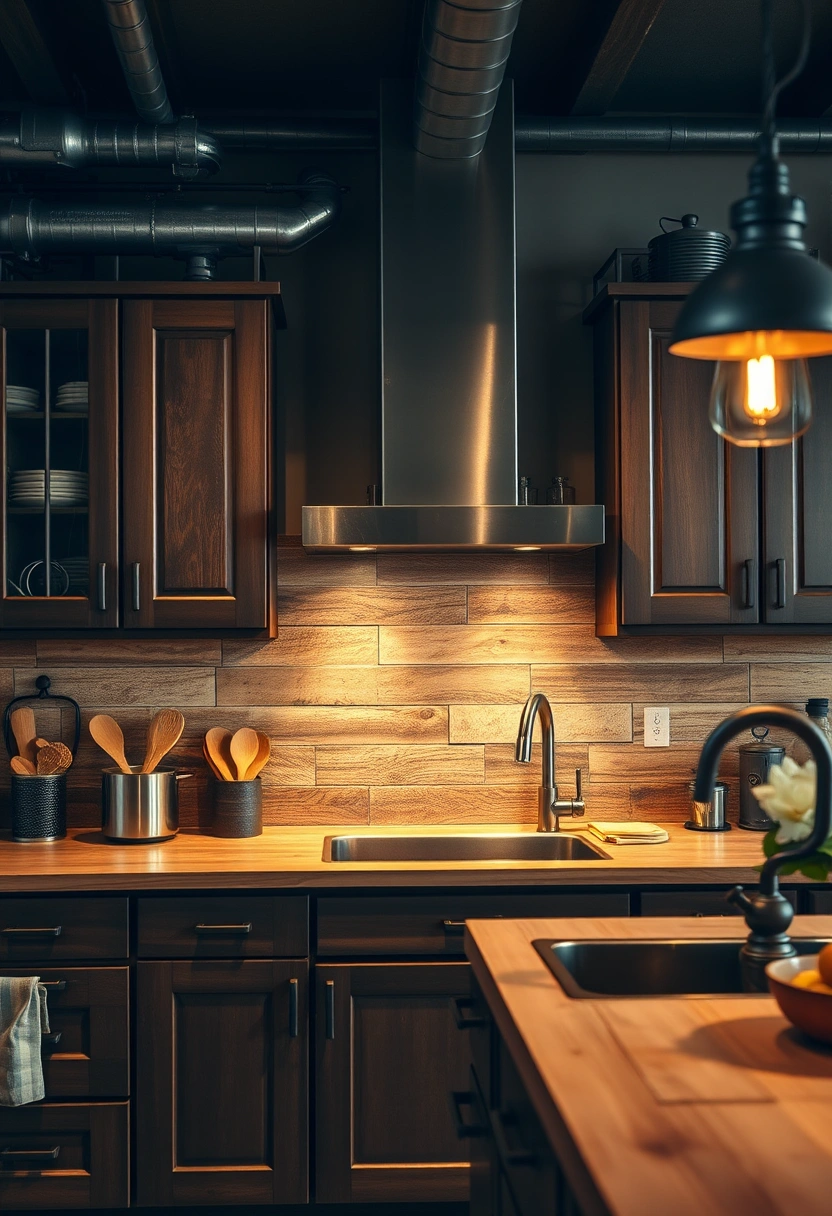 kitchen backsplash ideas brown cabinets 12