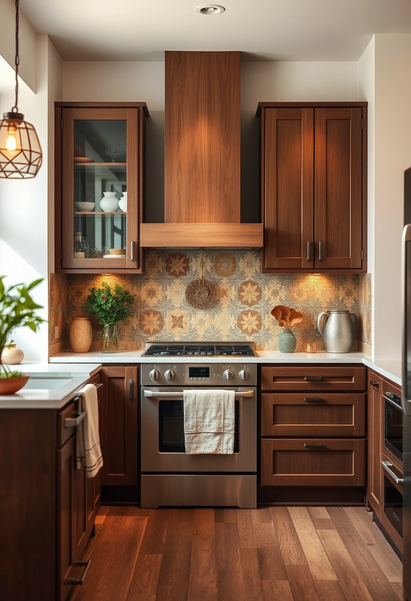 kitchen backsplash ideas brown cabinets 15