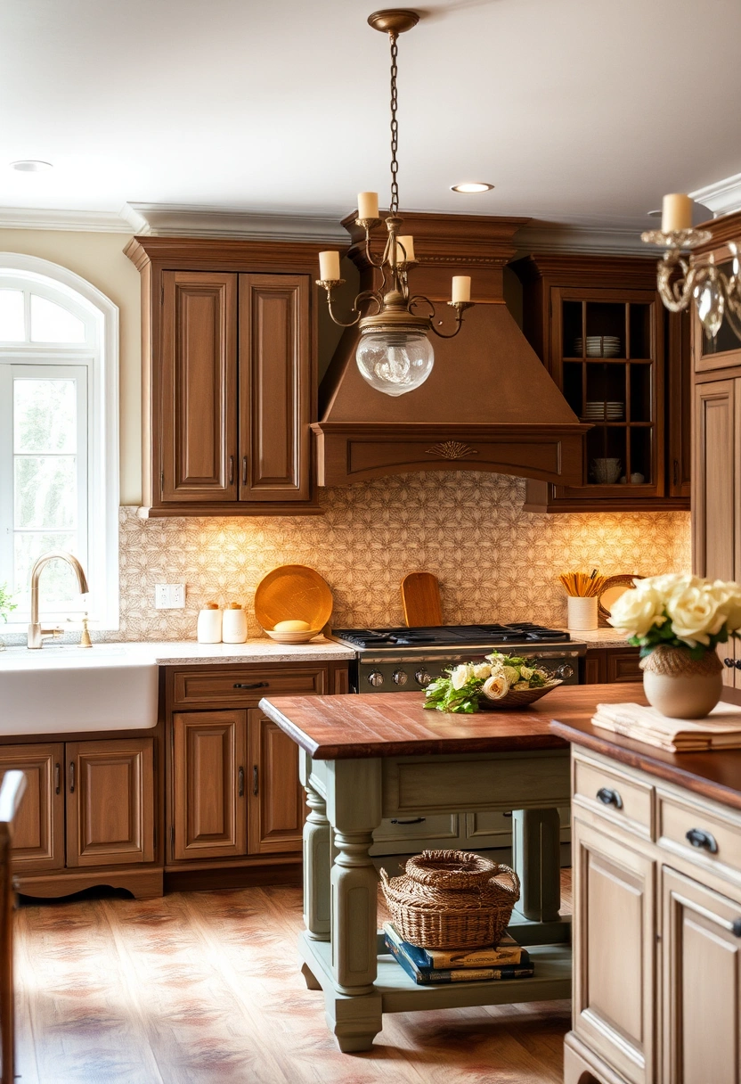 kitchen backsplash ideas brown cabinets 17