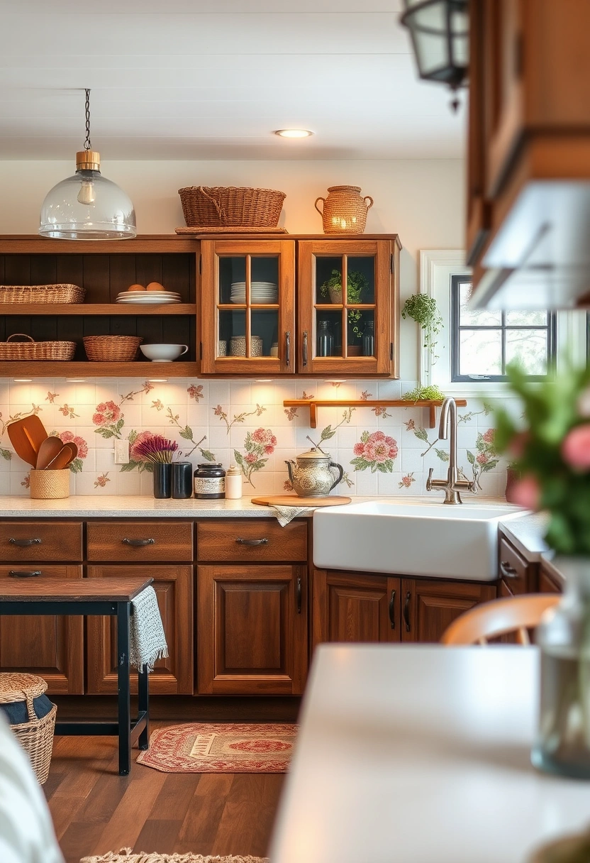 kitchen backsplash ideas brown cabinets 4