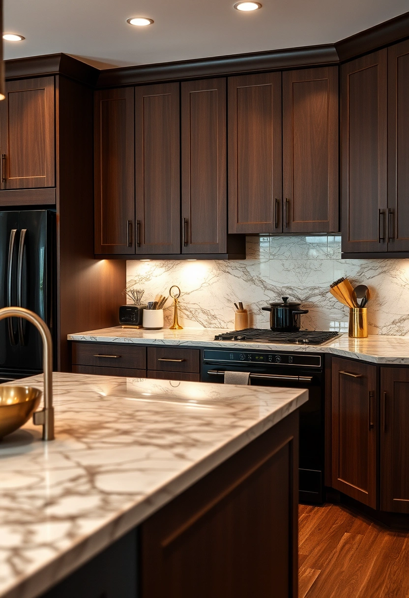 kitchen backsplash ideas brown cabinets 5