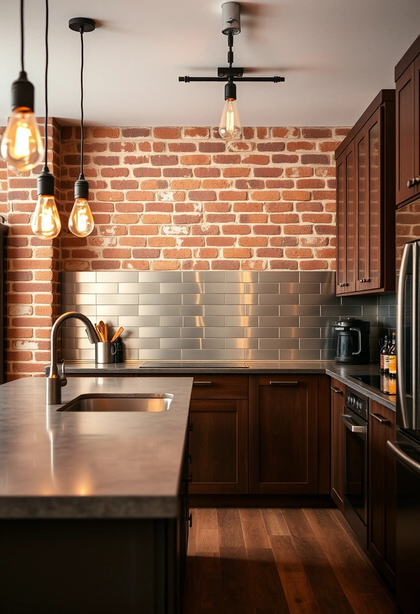 kitchen backsplash ideas brown cabinets 8