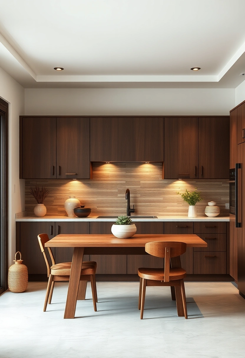 kitchen backsplash ideas brown cabinets 9