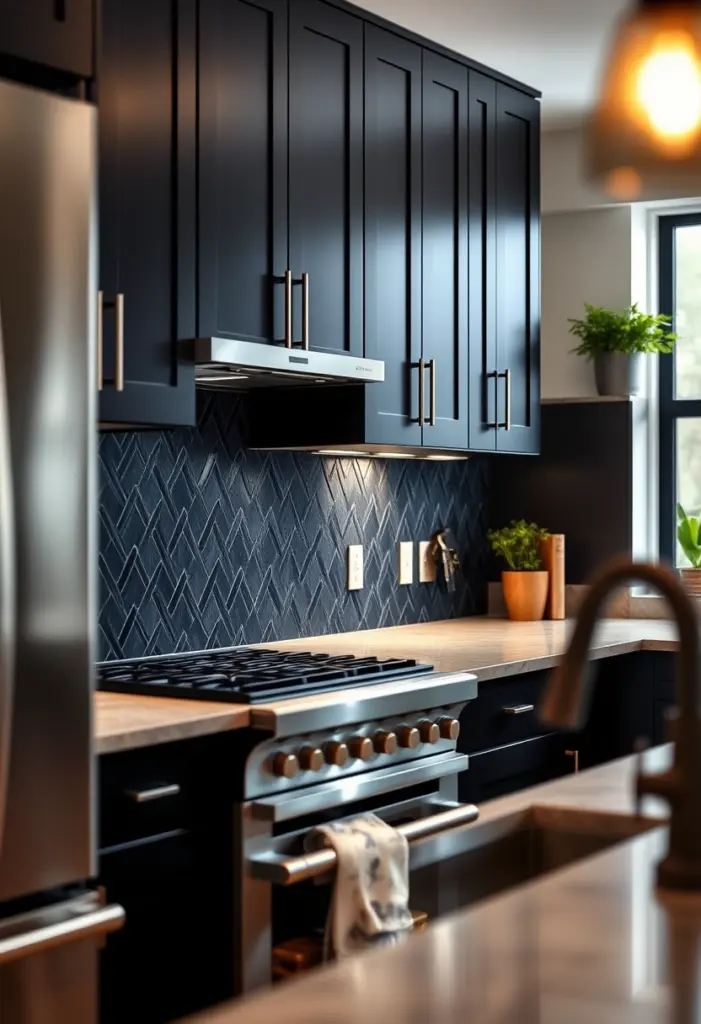 kitchen backsplash ideas with dark cabinets 1