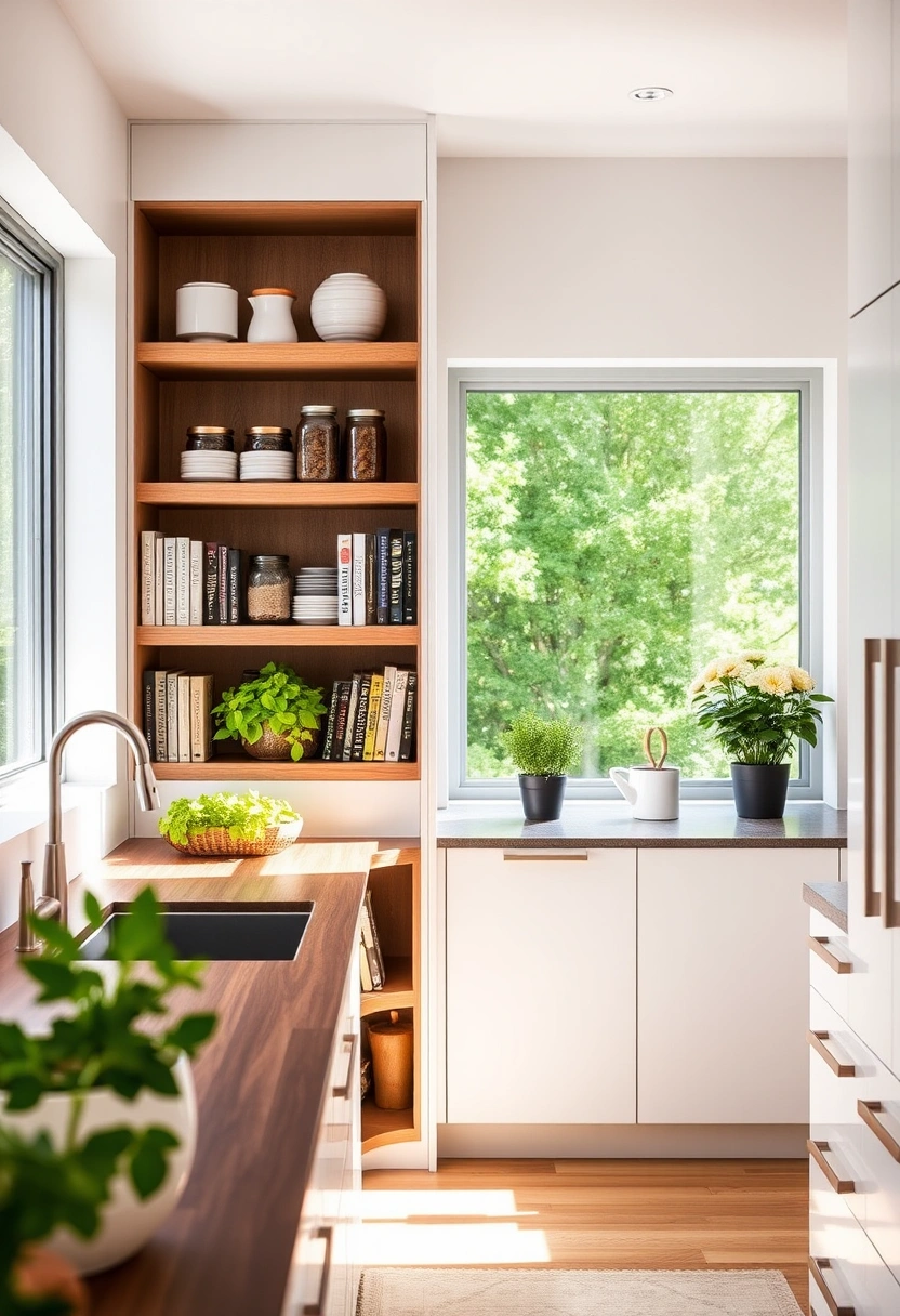 kitchen bookshelf ideas 1
