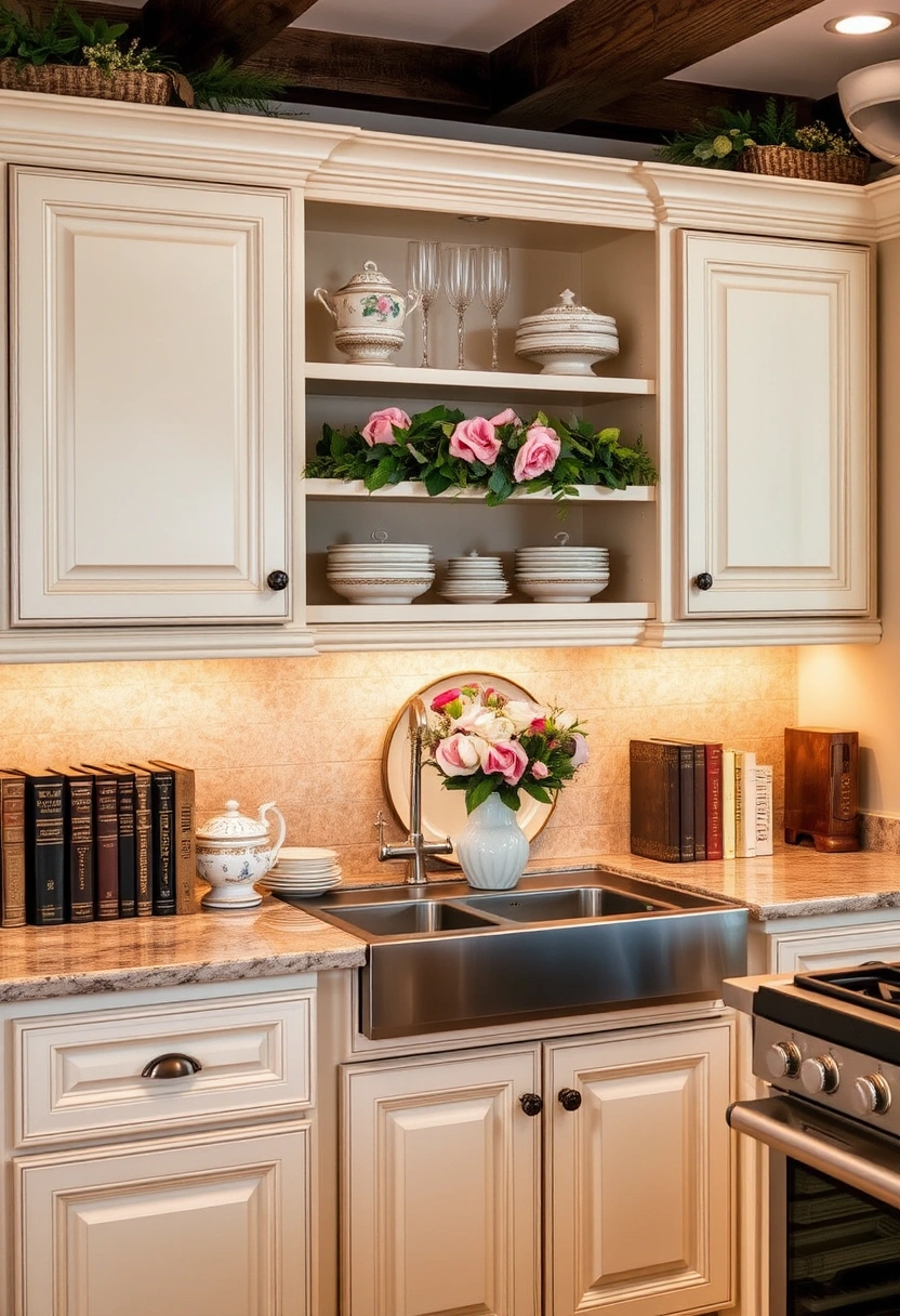 kitchen cabinet top decorating ideas 9