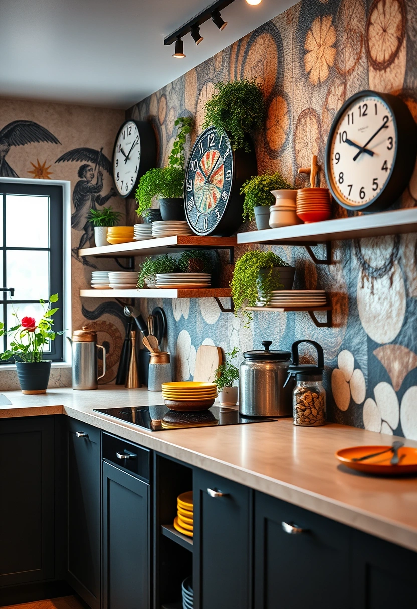 kitchen clocks wall ideas 15