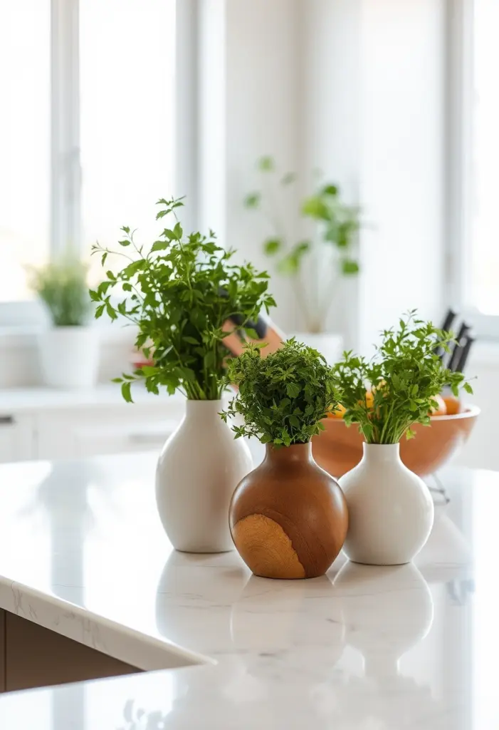 kitchen counter decor ideas modern 1
