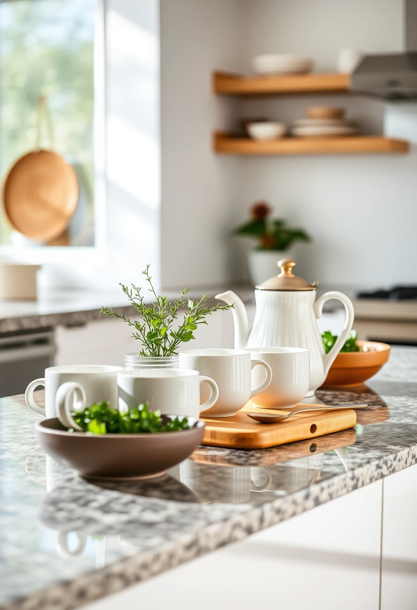 kitchen counter decor ideas modern 11