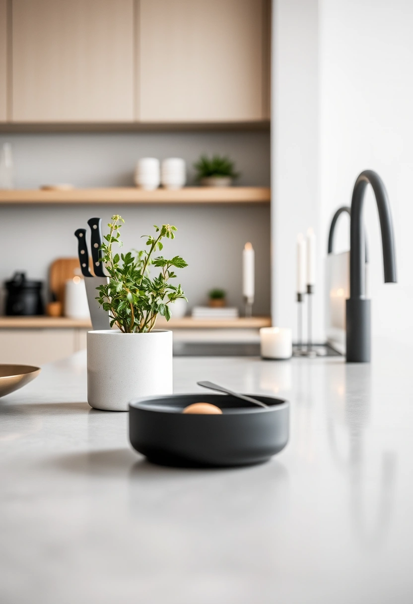 kitchen counter decor ideas modern 14