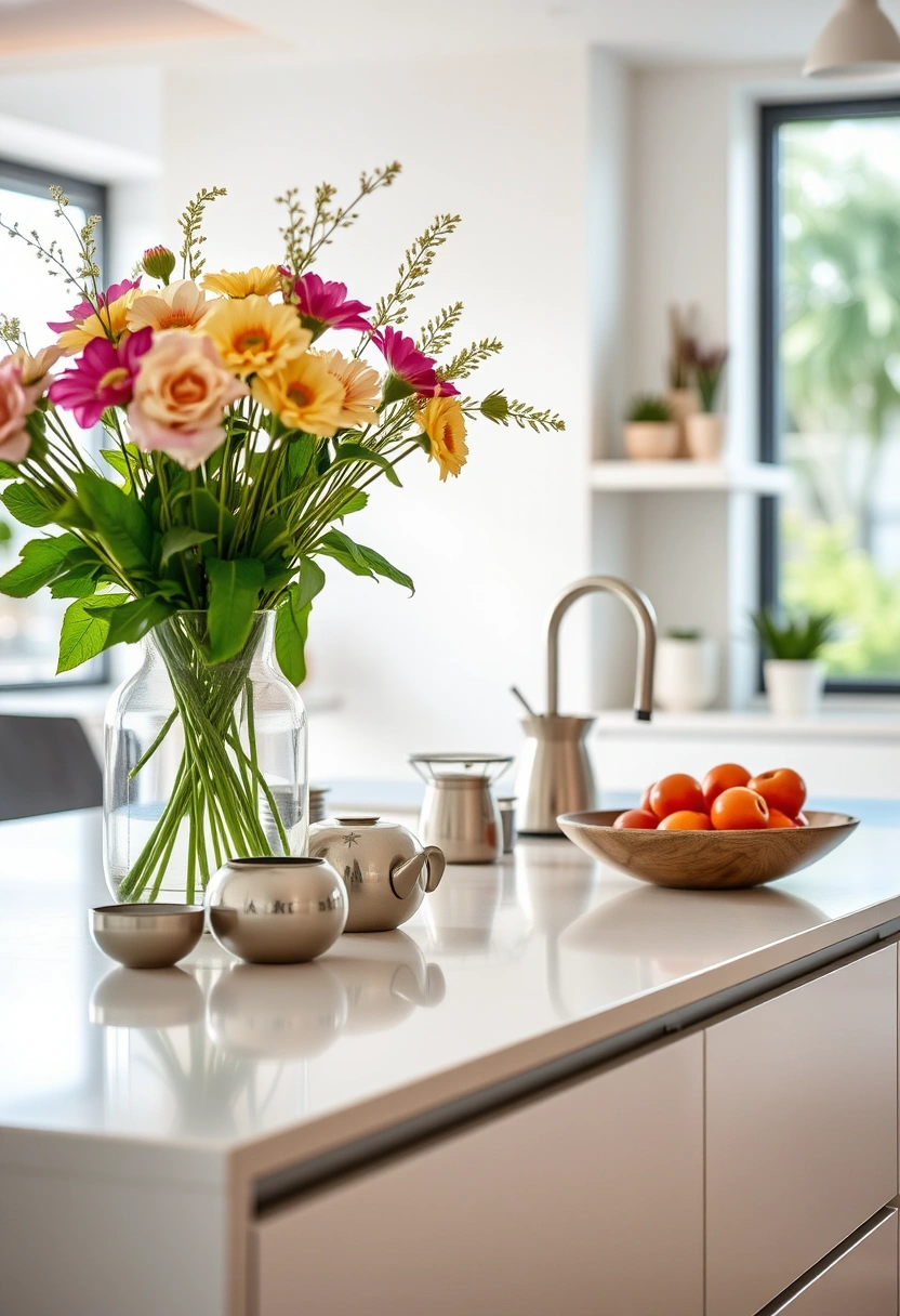 kitchen counter decor ideas modern 16