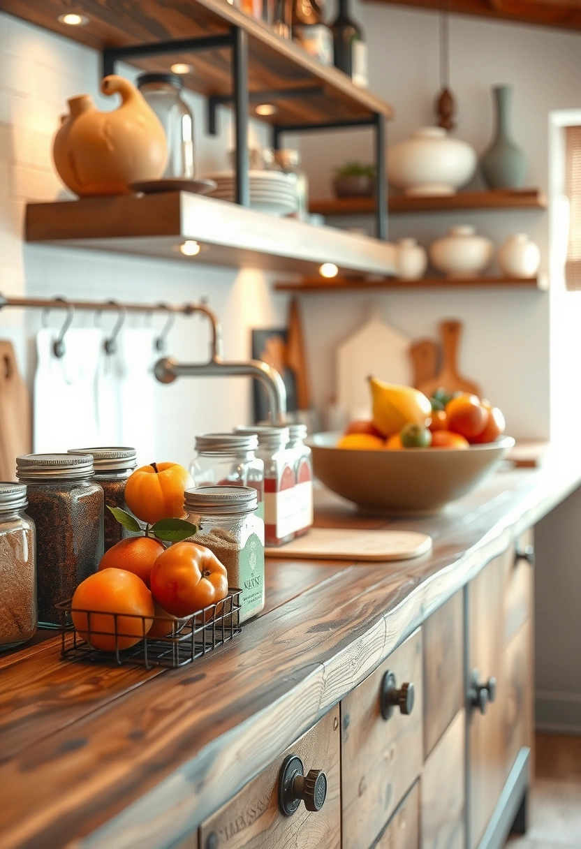 kitchen counter decor ideas modern 7