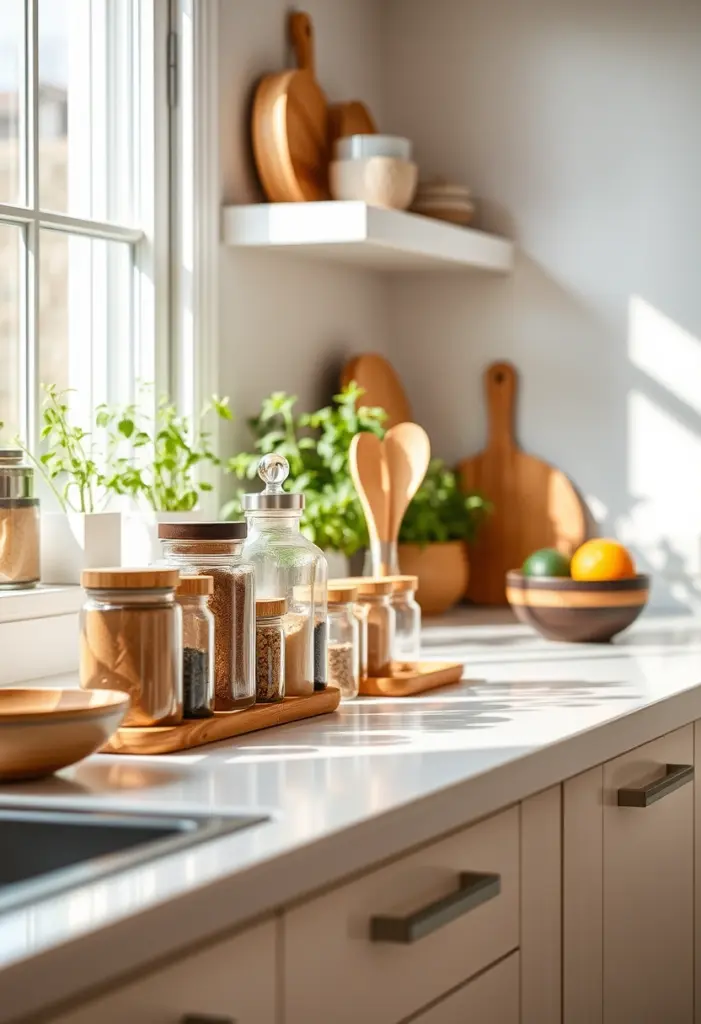kitchen counter organization ideas 1