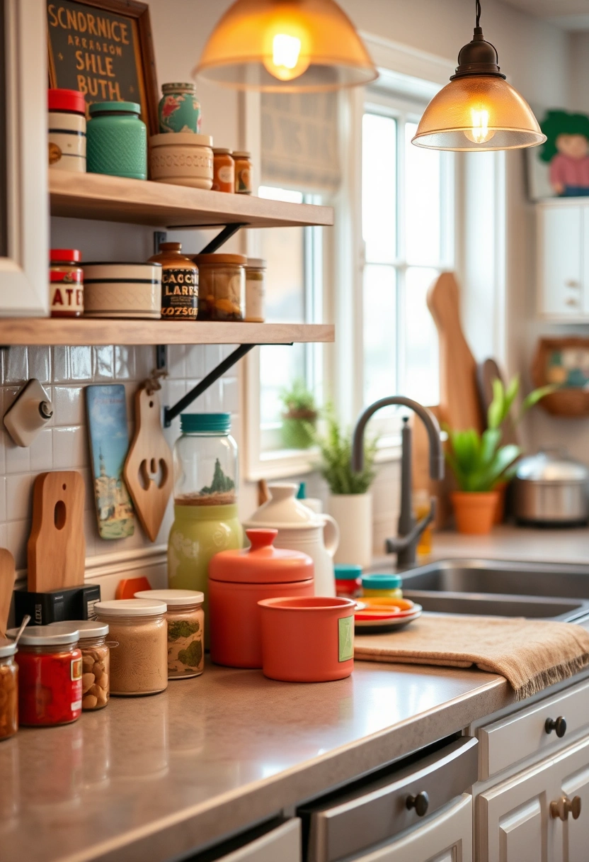 kitchen counter organization ideas 18