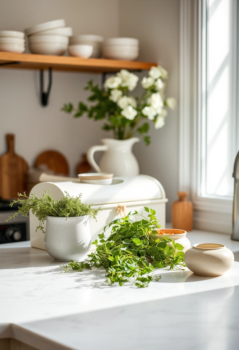 kitchen counter top decor ideas 13