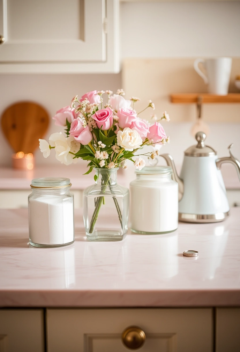 kitchen counter top decor ideas 20