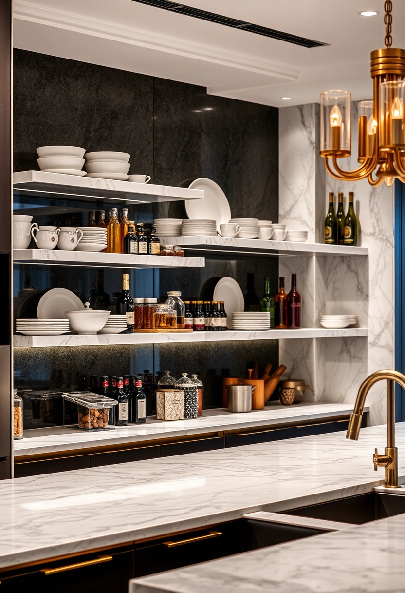 kitchen floating shelves decor ideas 20