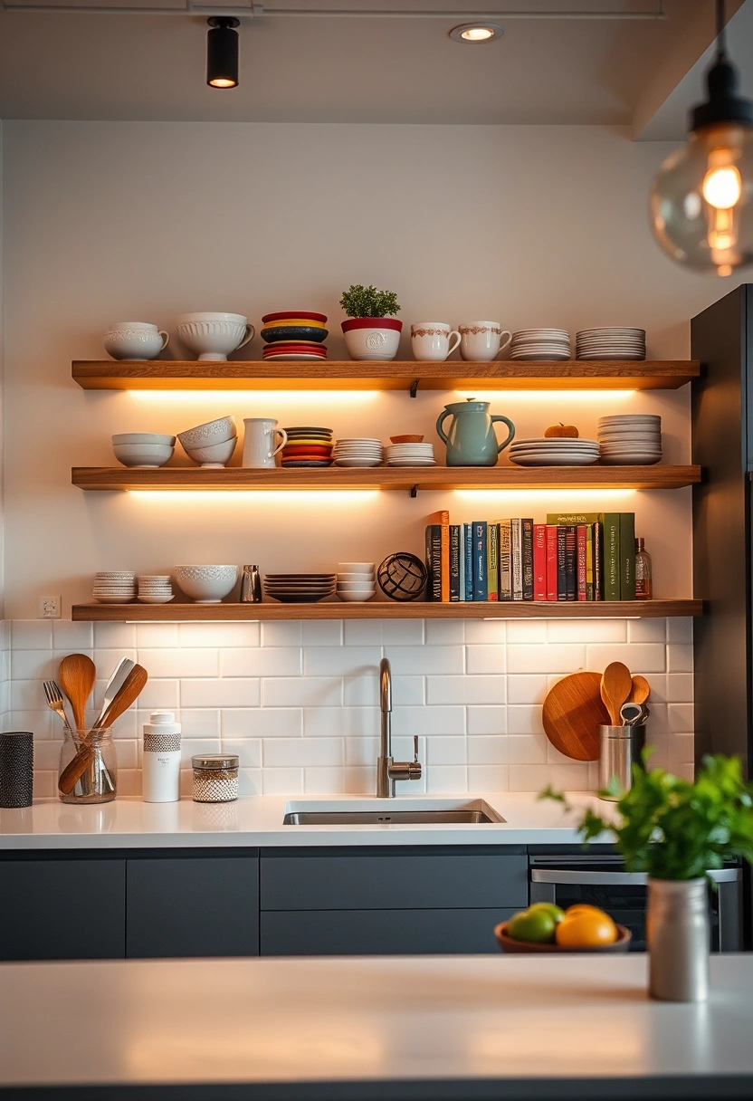 kitchen floating shelves decor ideas 7