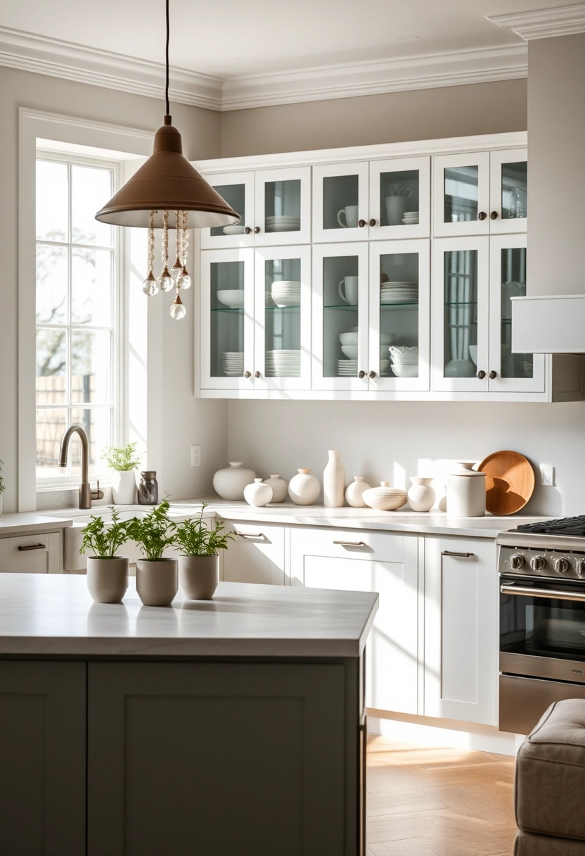 kitchen glass cabinets display ideas 1