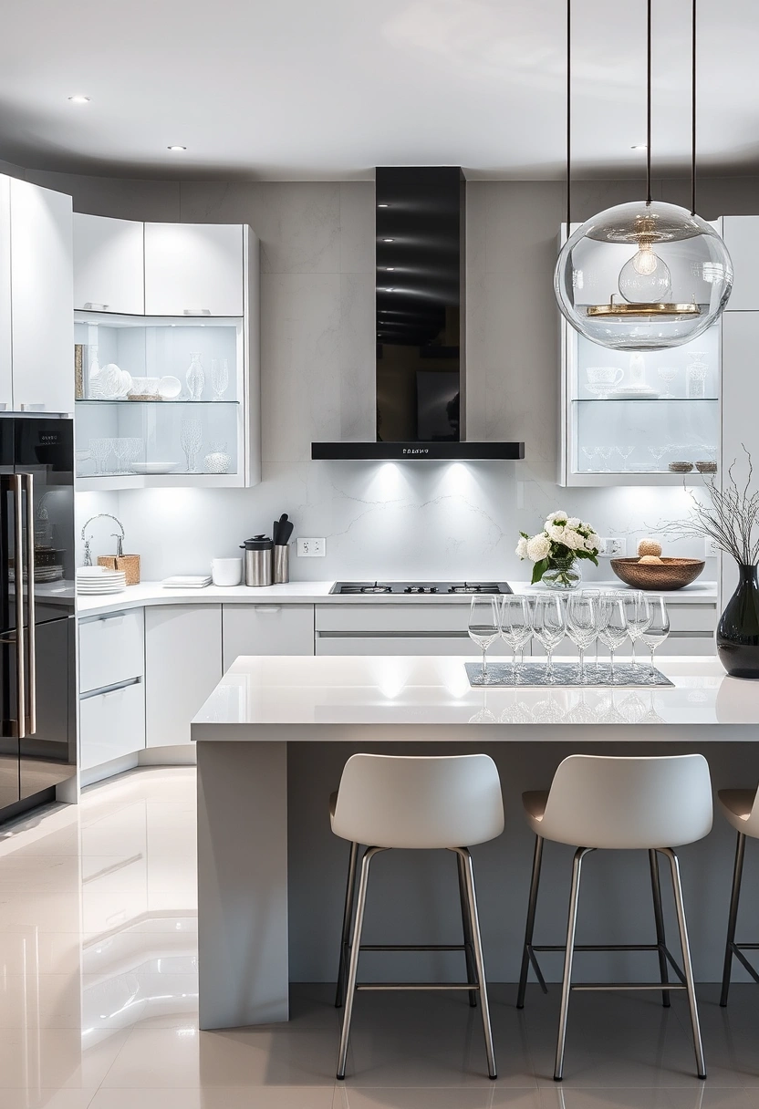kitchen glass cabinets display ideas 18