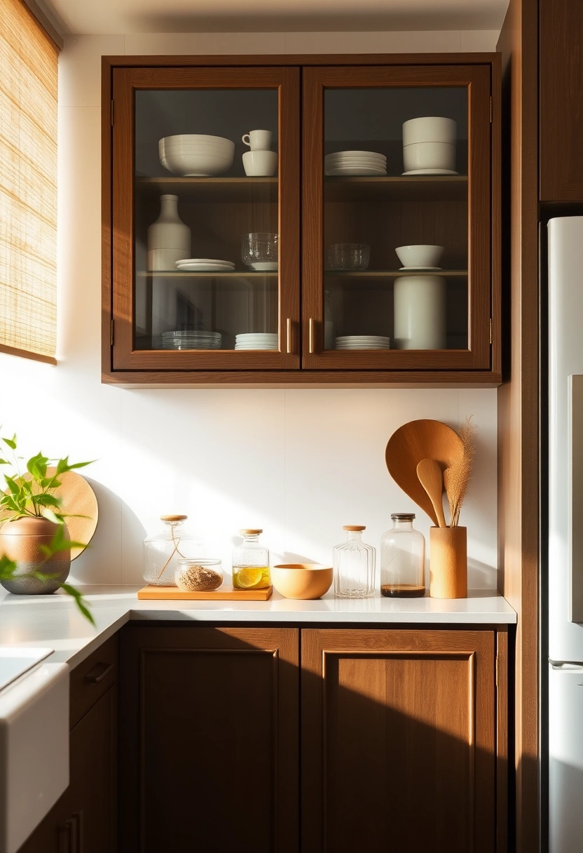 kitchen glass cabinets display ideas 19