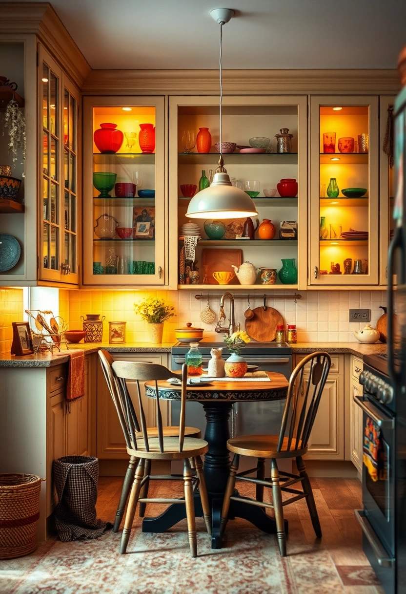 kitchen glass cabinets display ideas 20