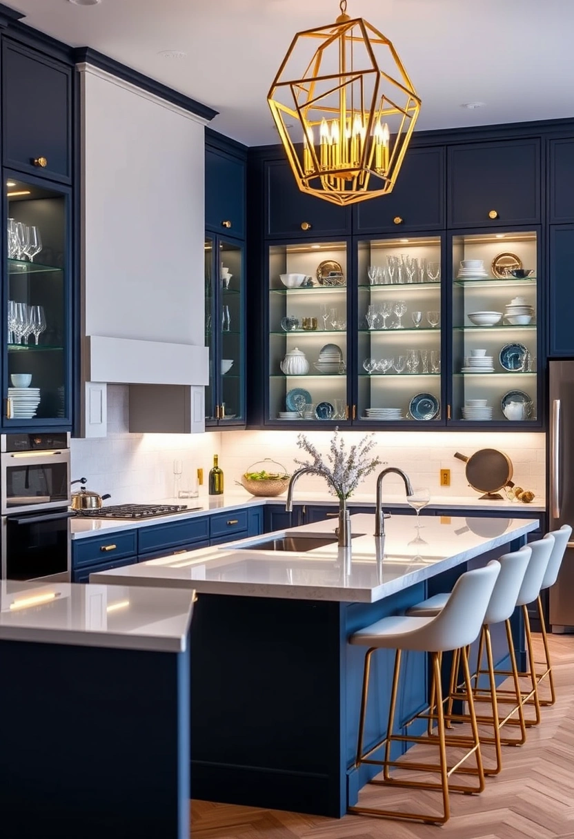 kitchen glass cabinets display ideas 3
