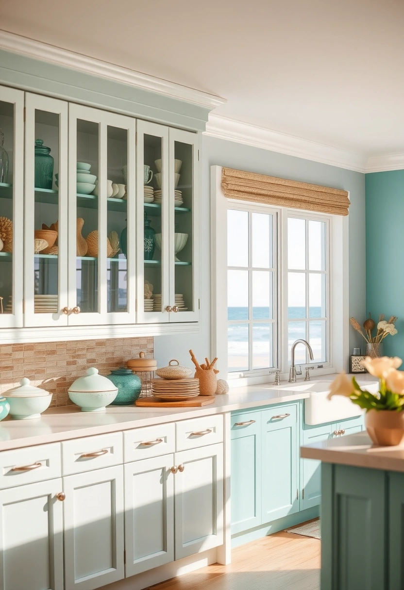 kitchen glass cabinets display ideas 6