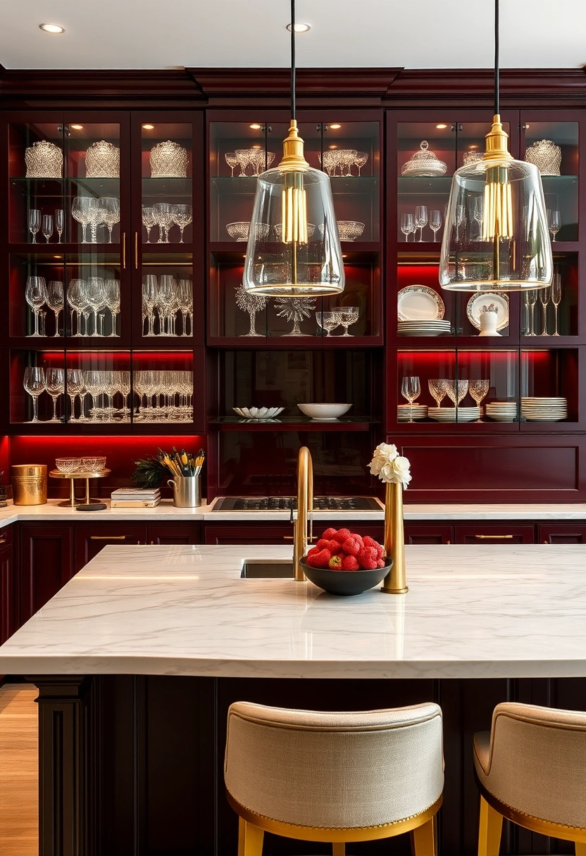 kitchen glass cabinets display ideas 9
