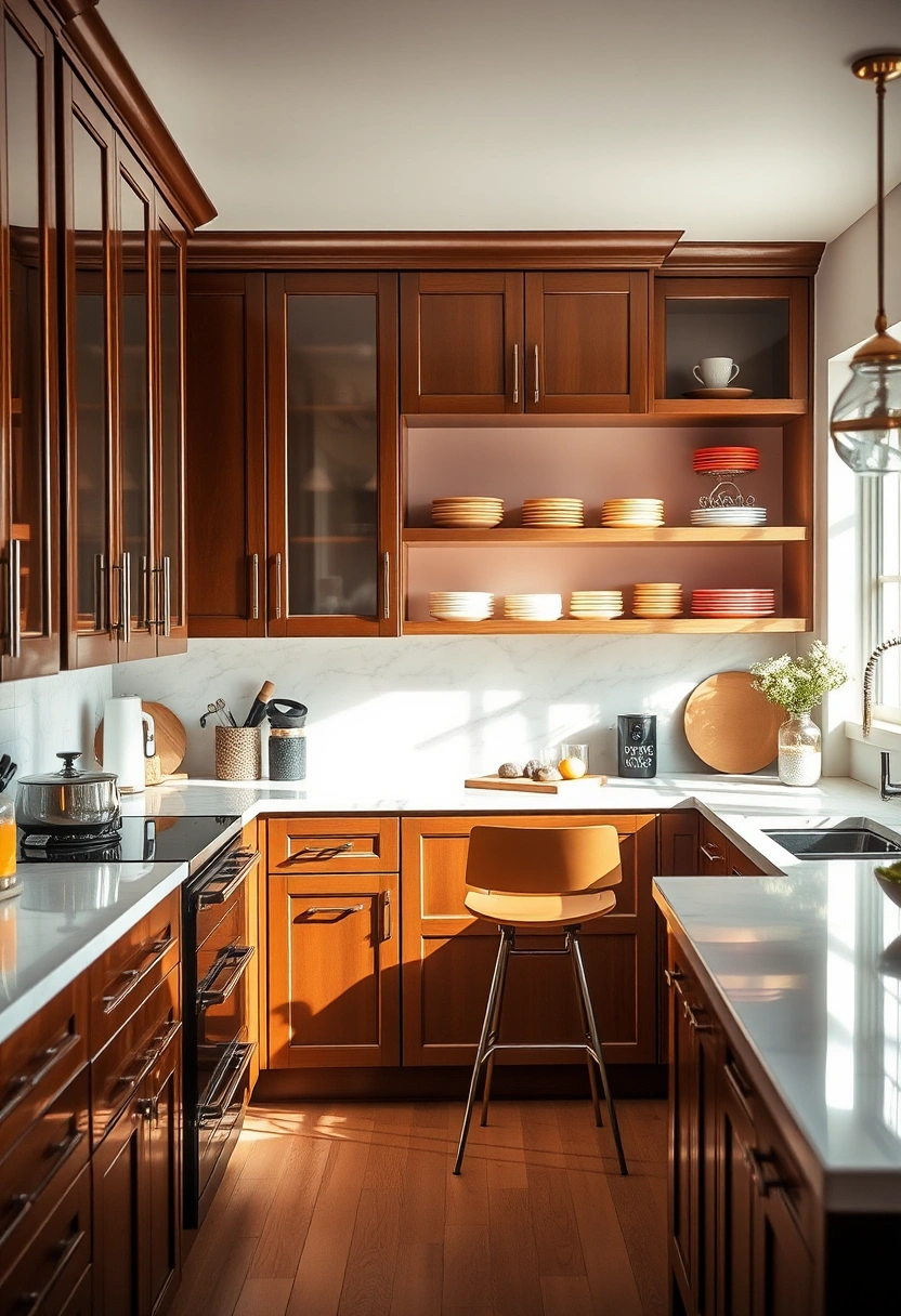 kitchen ideas brown cabinets 1