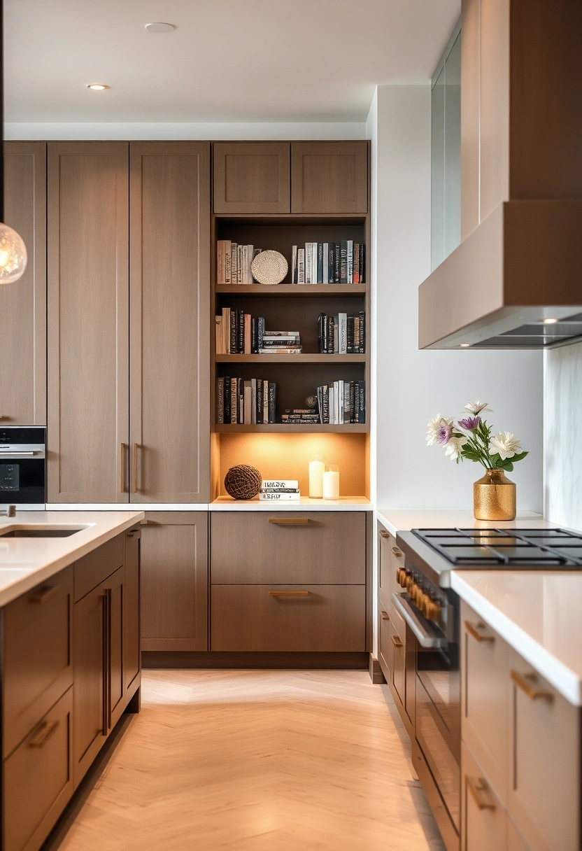 kitchen ideas brown cabinets 17