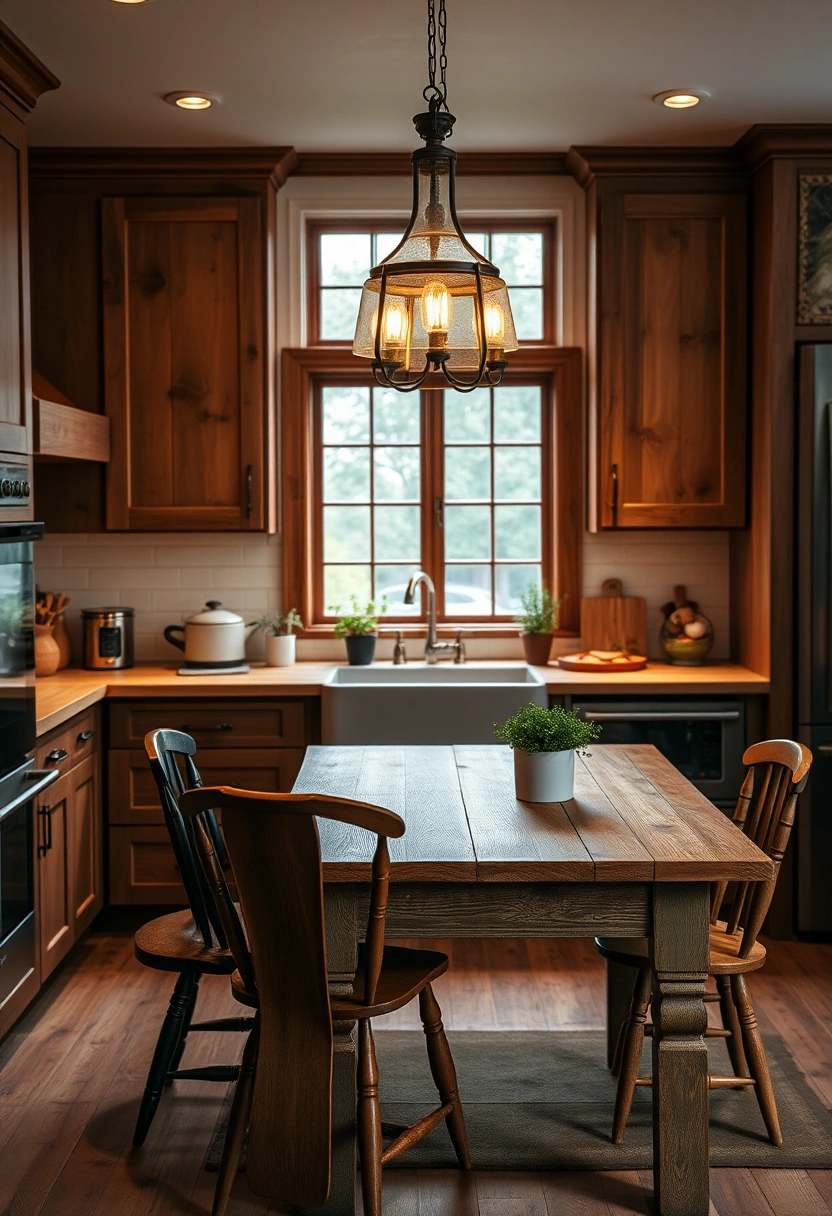 kitchen ideas brown cabinets 2
