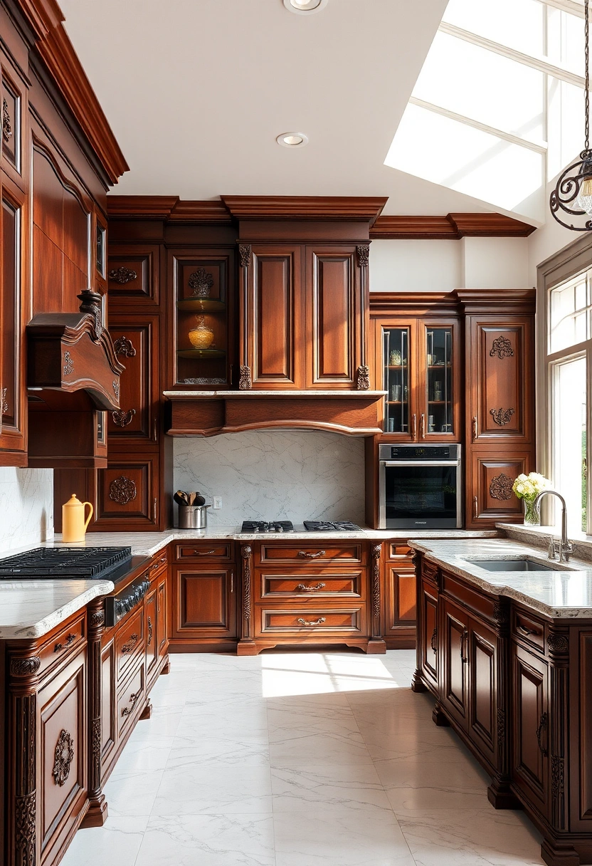 kitchen ideas brown cabinets 7