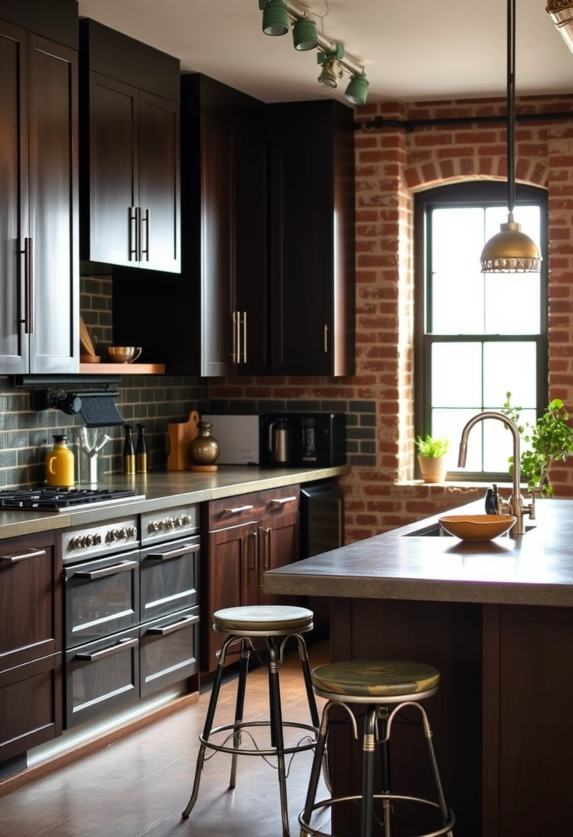 kitchen ideas brown cabinets 8