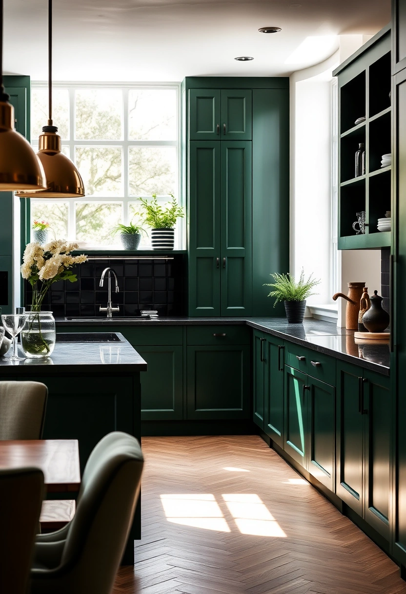 kitchen ideas green cabinets 11