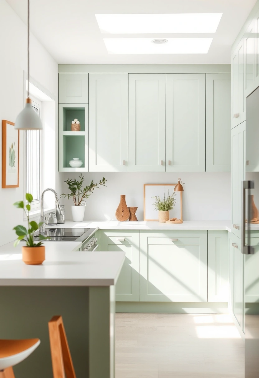 kitchen ideas green cabinets 16