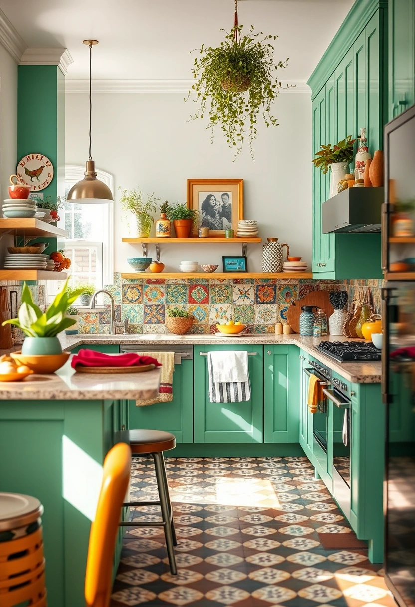 kitchen ideas green cabinets 17