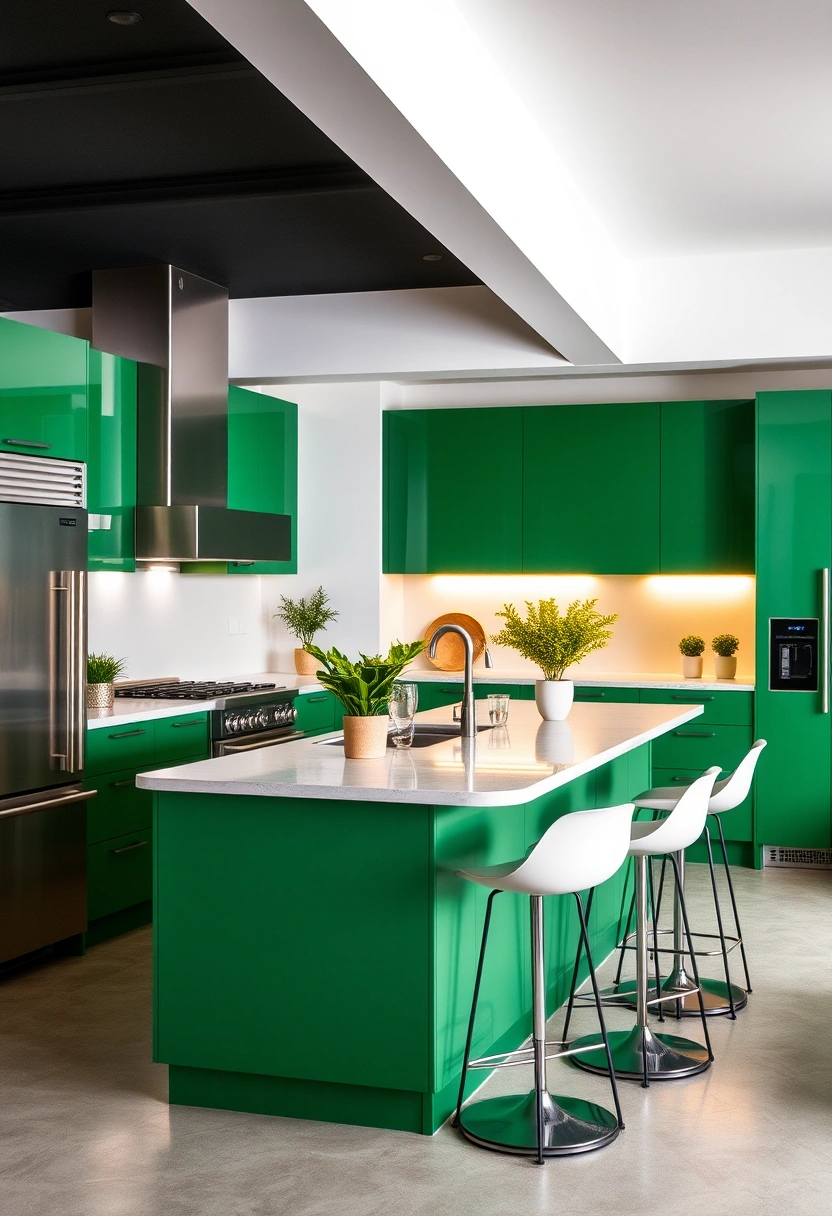 kitchen ideas green cabinets 3