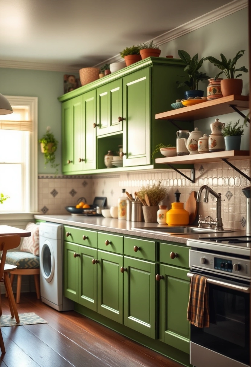 kitchen ideas green cabinets 4