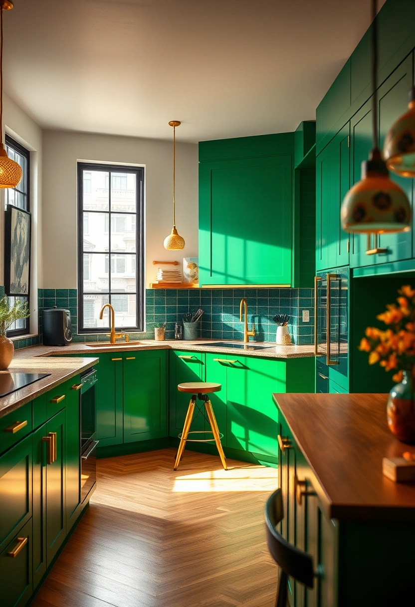 kitchen ideas green cabinets 7