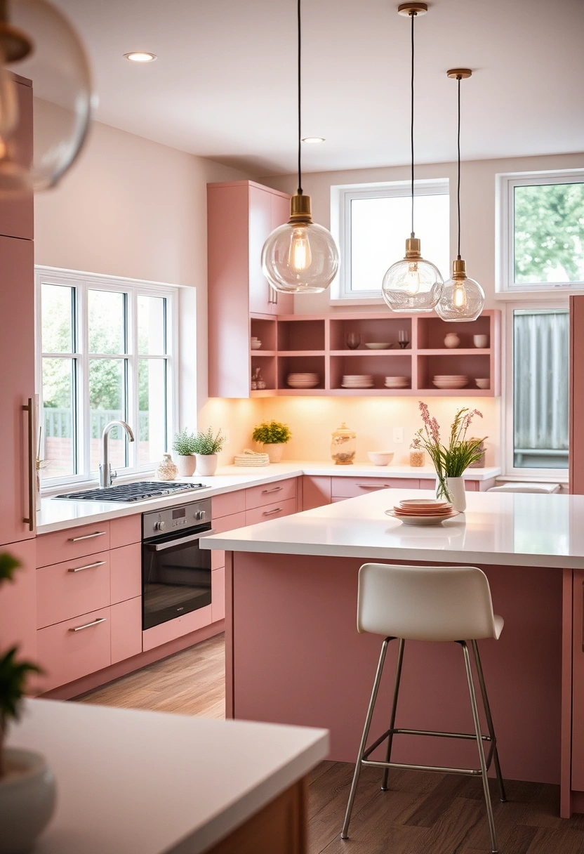 kitchen ideas pink 1